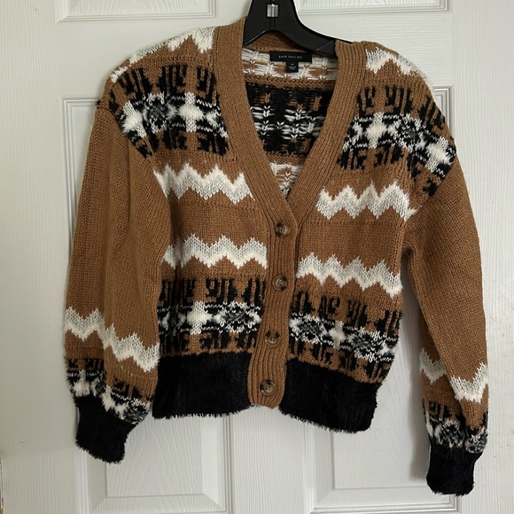 Ann Taylor Fair Isle Boyfriend Cardigan - size XS - Picture 1 of 7